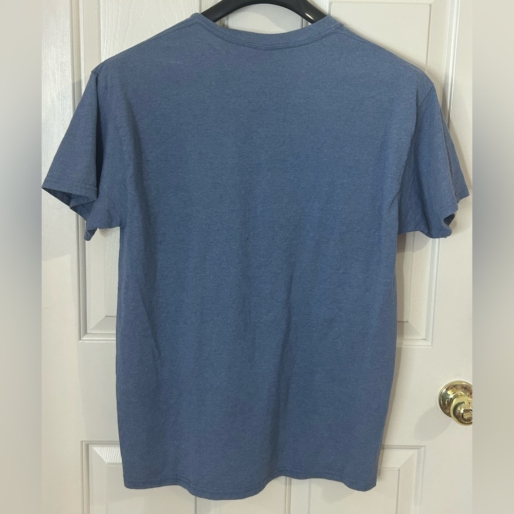 Barret Jackson Auction Company Size Large Blue Short Sleeve Gildan Tag T-Shirt - Picture 2 of 7